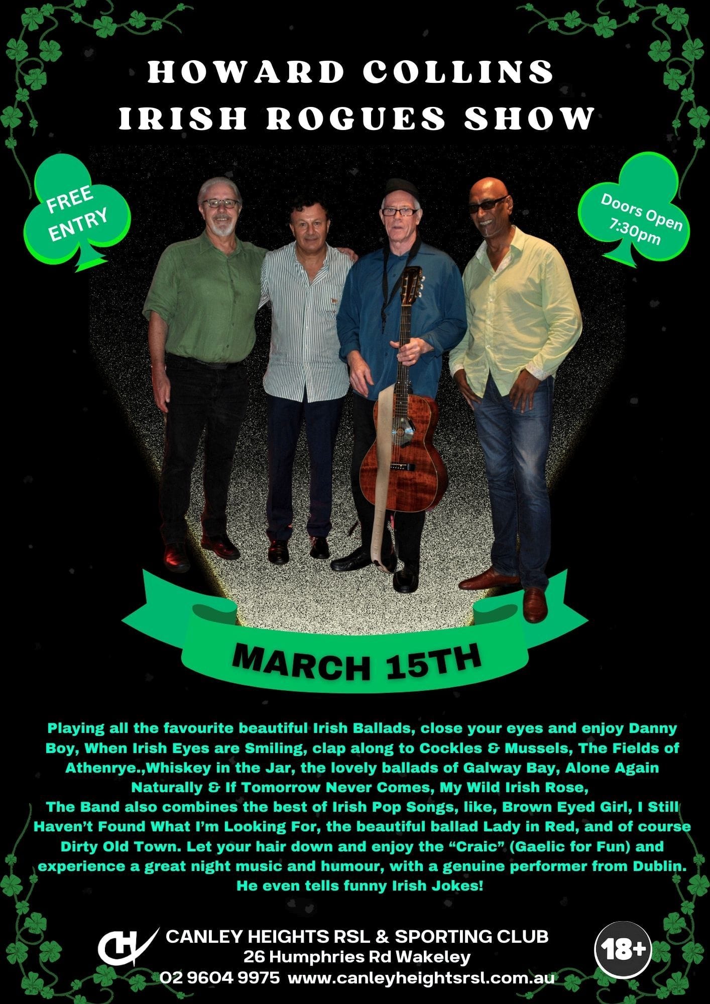 Howard Collins Irish Rogues show