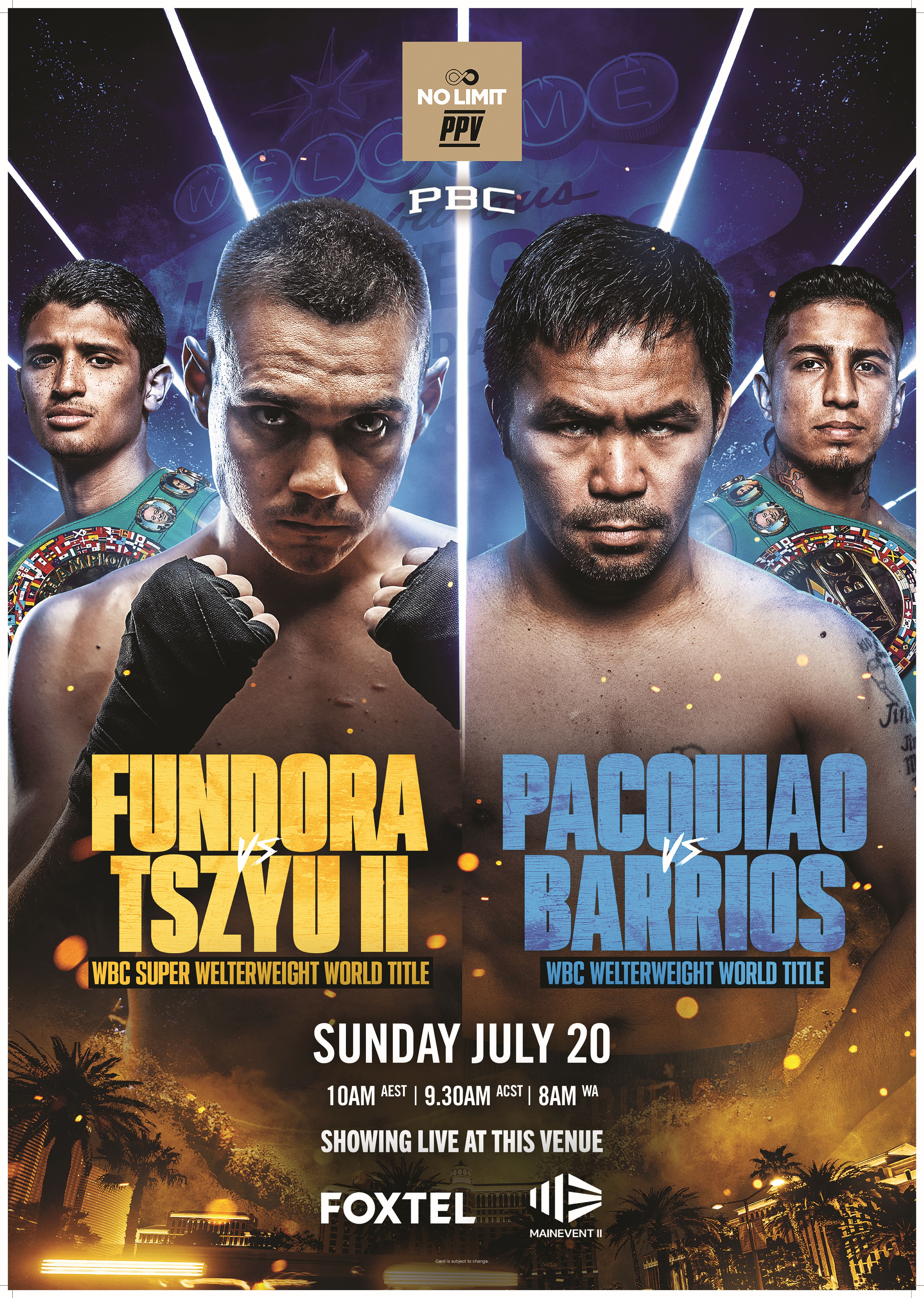 Tszyu v Fundora & Pacquiao V Barrios fights