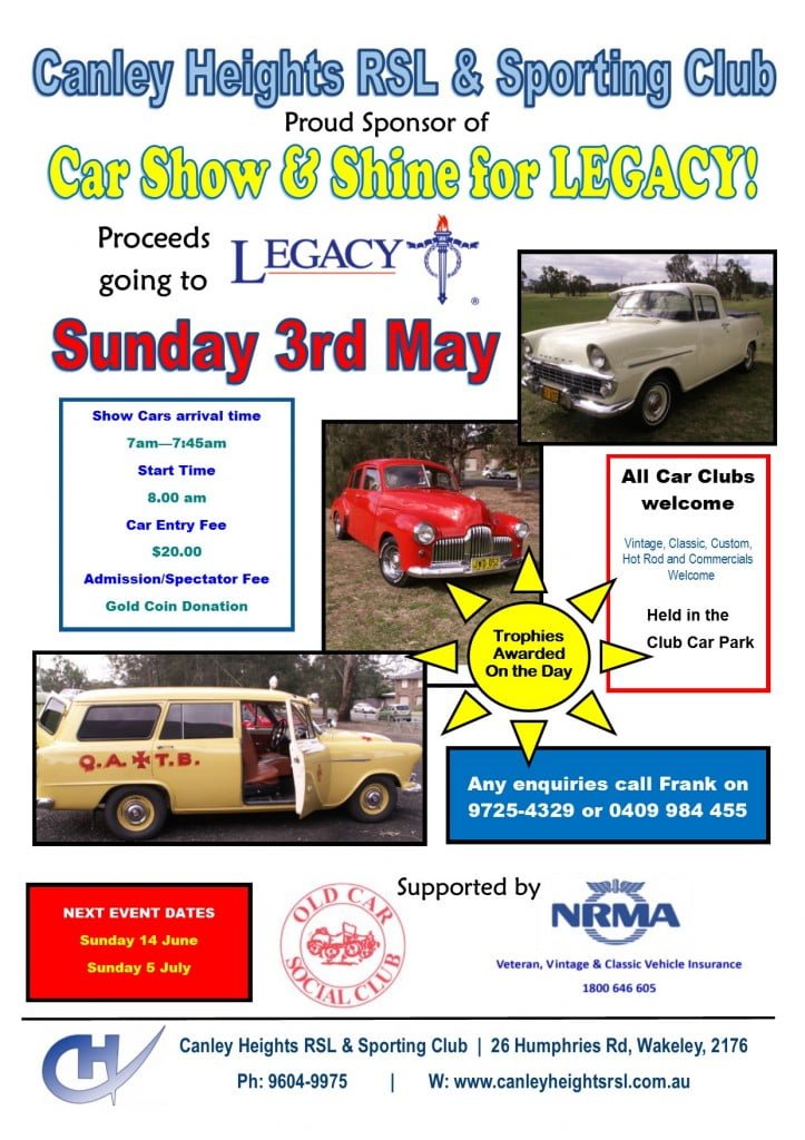 Legacy Car Show Flyer FINAL with Logo
