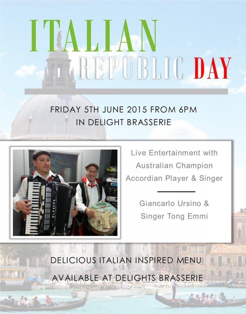 Italian Republic Day flyer 2015