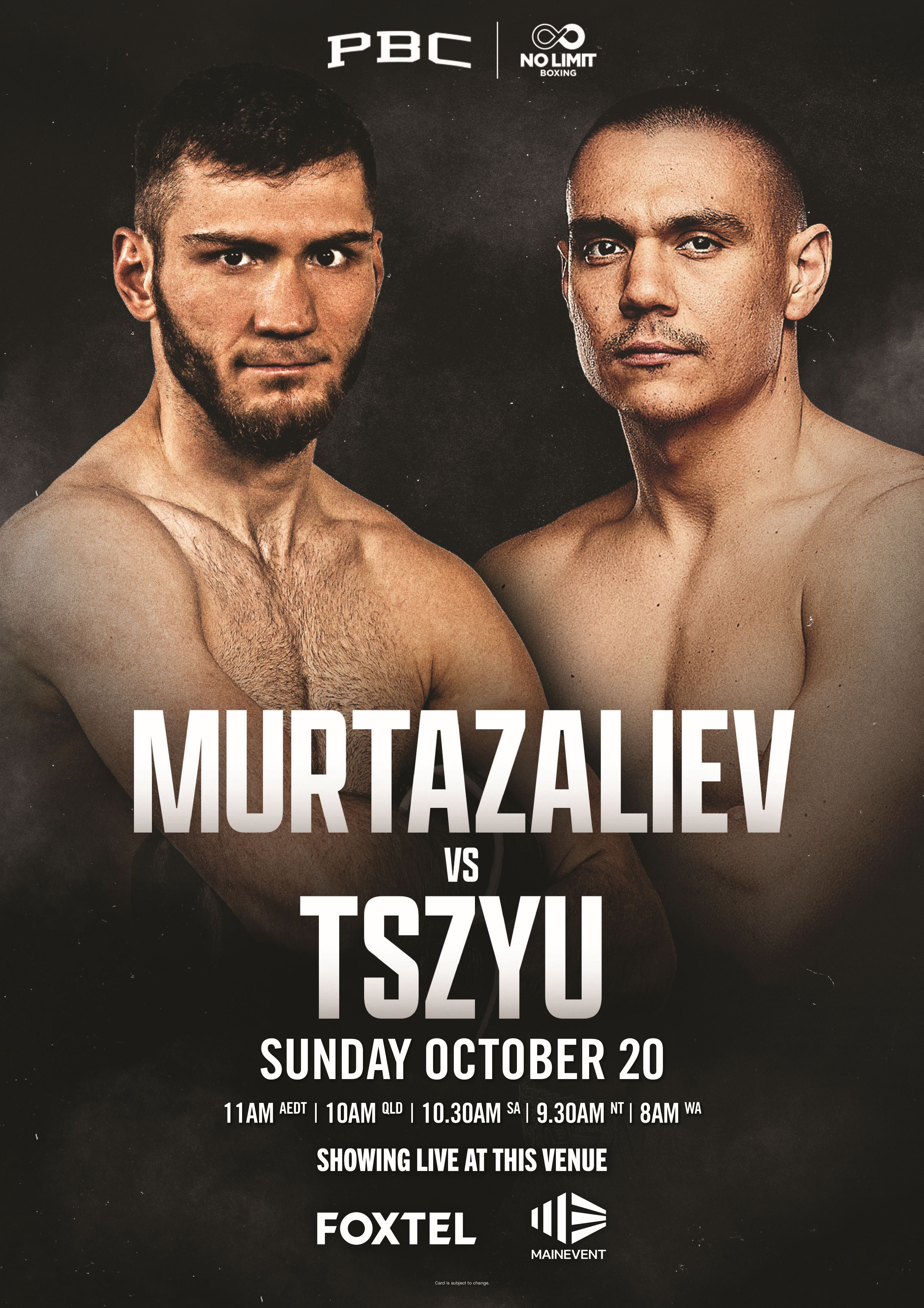 Tim Tszyu v Bakhram Murtazaliev